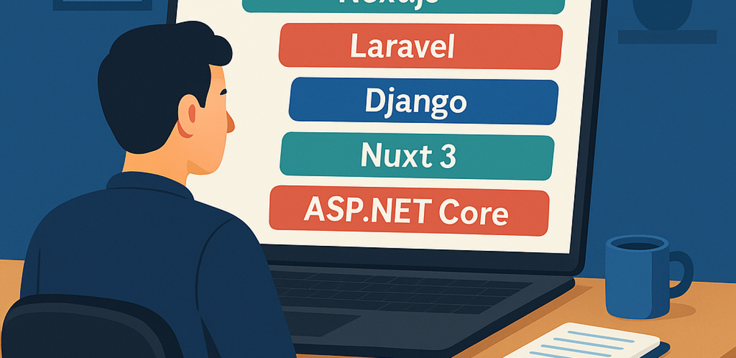 Top 5 web application frameworks in 2025